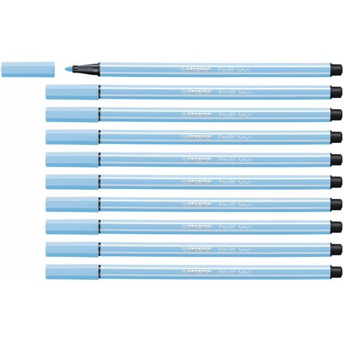 Rotuladores Stabilo Pen 68 Fluorescente Azul (10 Piezas)