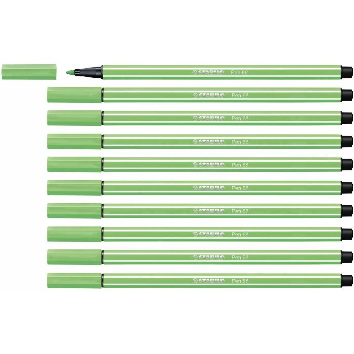 Rotuladores Stabilo Pen 68 Verde Esmeralda (10 Piezas)