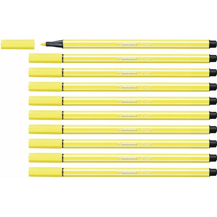 Stabilo Rotulador Pen 68 Amarillo Limón Caja 10 Ud