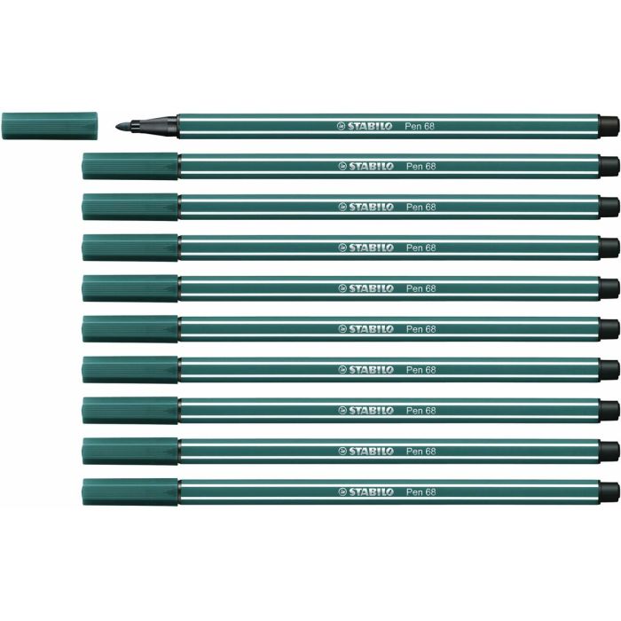 Stabilo Rotulador Pen 68 Verde Turquesa Caja 10 Ud