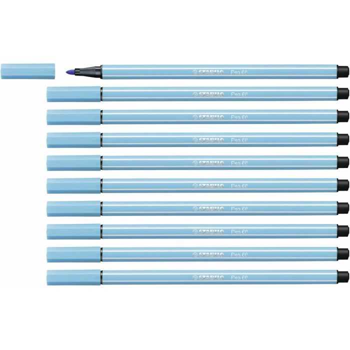 Stabilo Rotulador Pen 68 Azul Celeste Caja 10 Ud