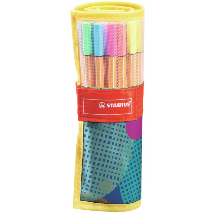 Set de Rotuladores Stabilo Point 88 Yellow Rollerset Estuche enrollable Multicolor 1