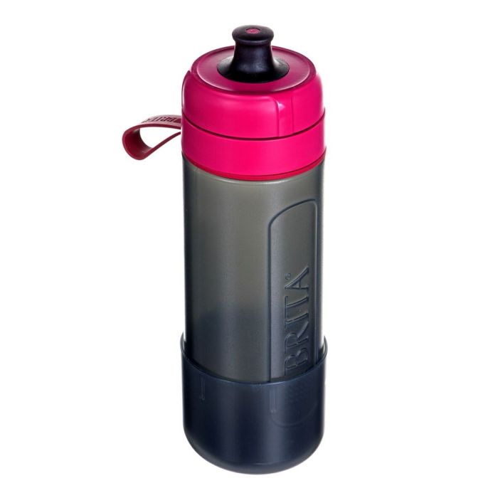Botella con Filtro de Carbono Brita Fill&Go Active Negro Rosa 600 ml Botella con Filtro de Carbono Brita Fill&Go Active Negro Rosa 600 ml