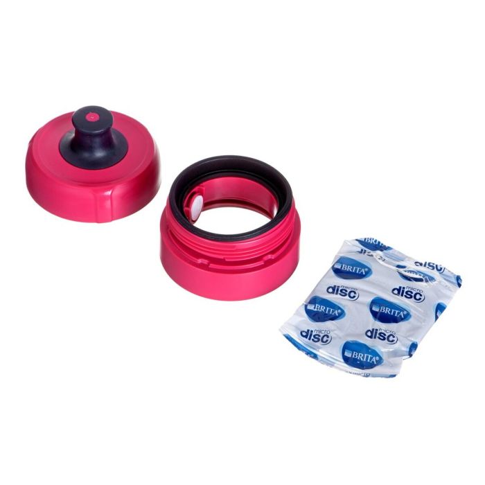 Botella con Filtro de Carbono Brita Fill&Go Active Negro Rosa 600 ml 1 Botella con Filtro de Carbono Brita Fill&Go Active Negro Rosa 600 ml 1