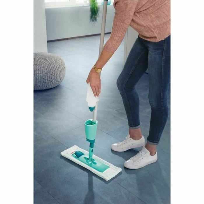 Fregona Leifheit Easy Spray XL Blanco Verde Microfibra Plástico Pulverizador 6