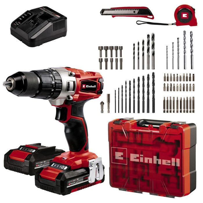 Taladro Einhell TE-CD 18/2 Li-i Sin escobillas 2 Ah 44 nm Taladro Einhell TE-CD 18/2 Li-i Sin escobillas 2 Ah 44 nm