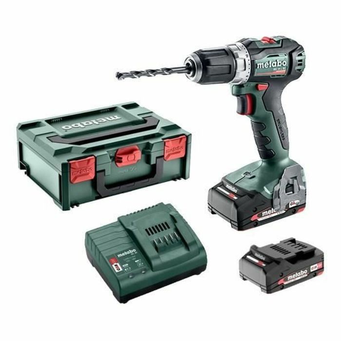 Taladro atornillador inalámbrico sin escobillas 18V 55Nm portabrocas 13mm + 2 baterías 2Ah + cargador + Metabox145 - METABO - BS 18 L BL