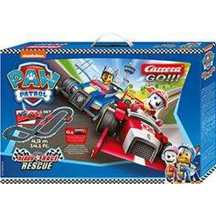 Pista carrera go!!! paw patrol - ready race & rescue. incluye 2 coches (chase+marshall) 4,3 metros