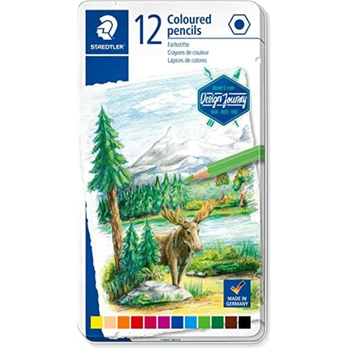 Staedtler Lápices De Colores Desing Journey 146C C-Surtidos Estuche Metal 12 Ud