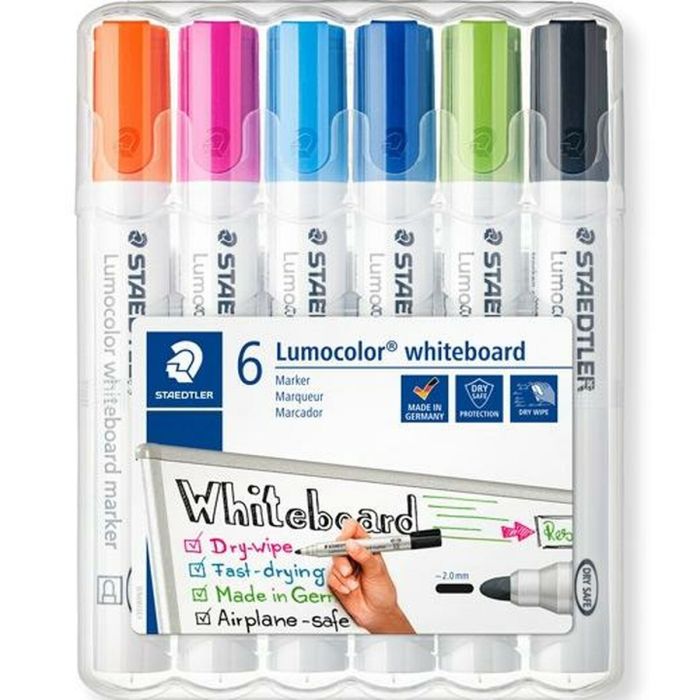 Set de Marcadores Staedtler Lumocolor 351 6 Piezas Pizarra blanca (5 Unidades) 1