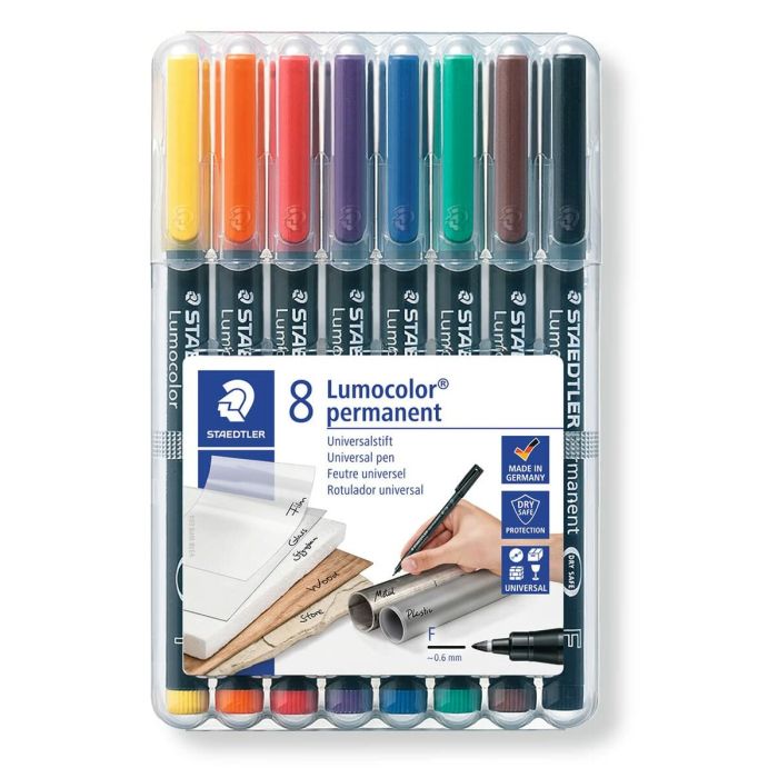 Rotulador permanente Staedtler LUMOCOLOR 318 F Multicolor 0,6 mm 8 Piezas 1