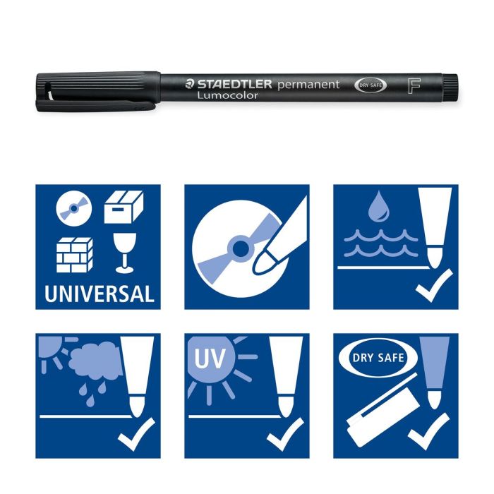 Rotulador permanente Staedtler LUMOCOLOR 318 F Multicolor 0,6 mm 8 Piezas 4