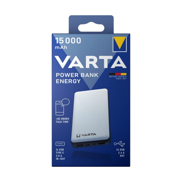 Power Bank Varta Energy 15000 Negro/Blanco 15000 mAh 2