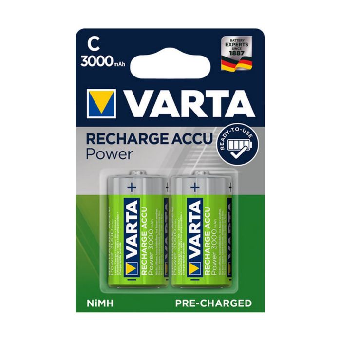 Pila varta recargable accu power c - lr14 3000ma (blister 2 unid.) ø26,2x50mm