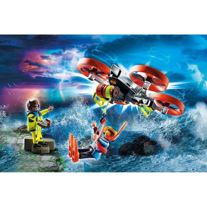 Playset Playmobil City Action Rescue Diver with Rescue Drone 70143 (44 pcs) 1