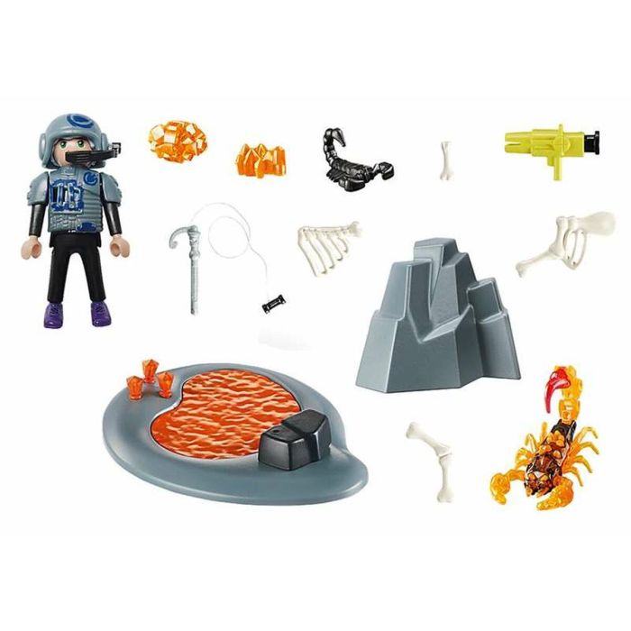 Playset Playmobil Dino Rise Starter Pack Fighting the Fire Scorpion 70909 1