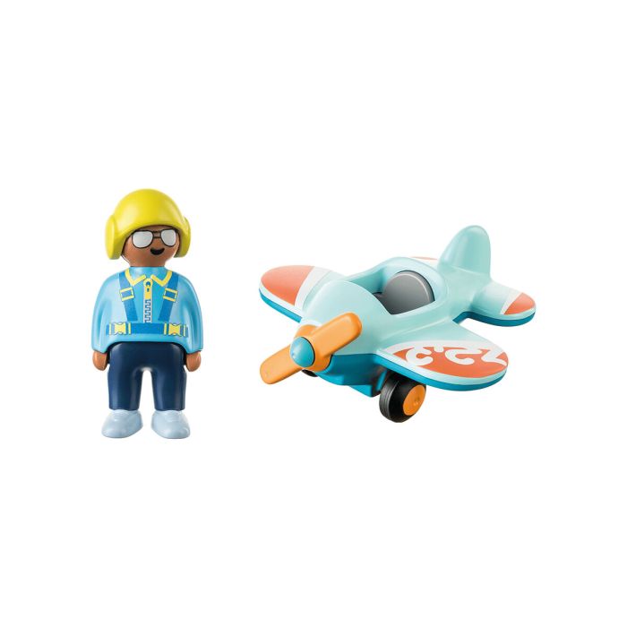 Playset Playmobil 1.2.3 Plane 71159 2 Piezas 3 Playset Playmobil 1.2.3 Plane 71159 2 Piezas 3