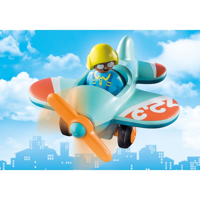 Playset Playmobil 1.2.3 Plane 71159 2 Piezas 1 Playset Playmobil 1.2.3 Plane 71159 2 Piezas 1