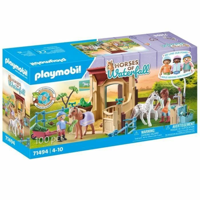 PLAYMOBIL 71494 Jinetes con cajón y ponis