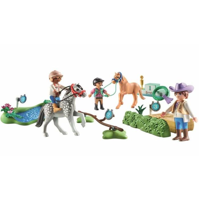 PLAYMOBIL 71495 Jinetes de ponis y saltadores