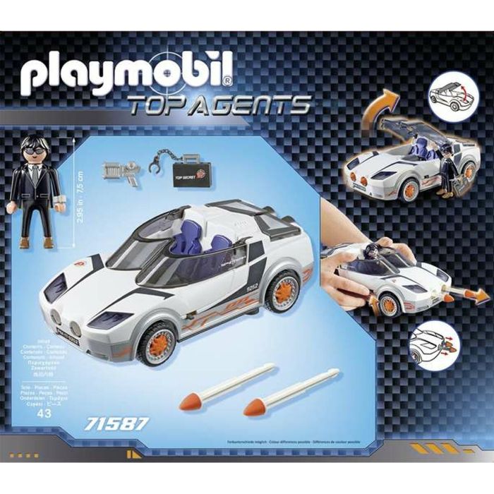 Playset de Vehículos Playmobil Top Agents 71587 43 Piezas 3