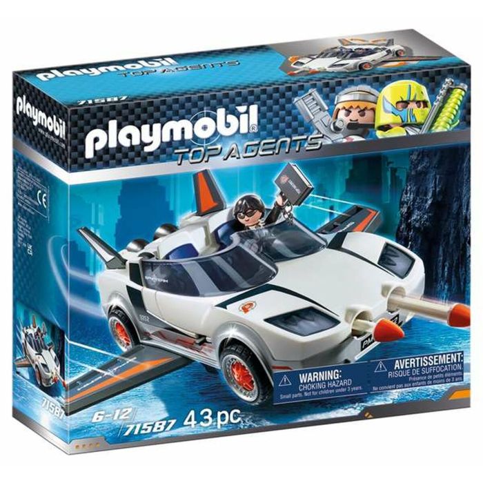 Playset de Vehículos Playmobil Top Agents 71587 43 Piezas 1