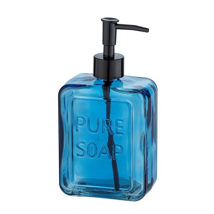 Dispensador de Jabón Wenko Pure Soap 550 ml Azul Vidrio