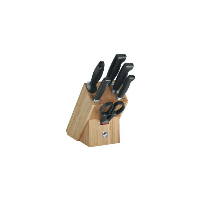 Juego de Cuchillos de Cocina y Soporte Zwilling 35068-002-0 Negro Acero Bambú Acero Inoxidable Plástico 7 Piezas Juego de Cuchillos de Cocina y Soporte Zwilling 35068-002-0 Negro Acero Bambú Acero Inoxidable Plástico 7 Piezas
