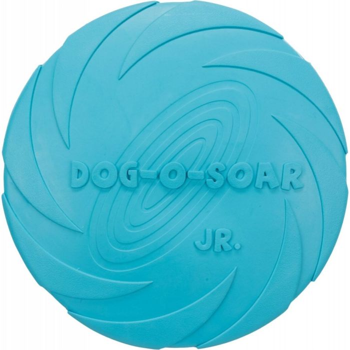 Frisbee Trixie Azul Naranja Goma Caucho 4