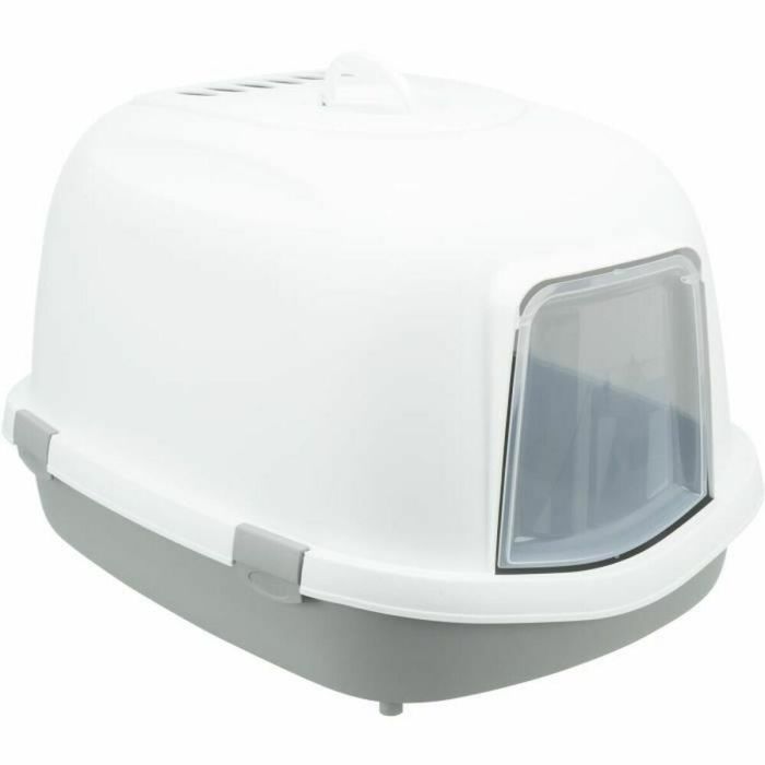 TRIXIE Caja de arena con tapa Primo Top - XXL - 56 x 47 x 71 cm - Gris y blanco - Para gatos TRIXIE Caja de arena con tapa Primo Top - XXL - 56 x 47 x 71 cm - Gris y blanco - Para gatos