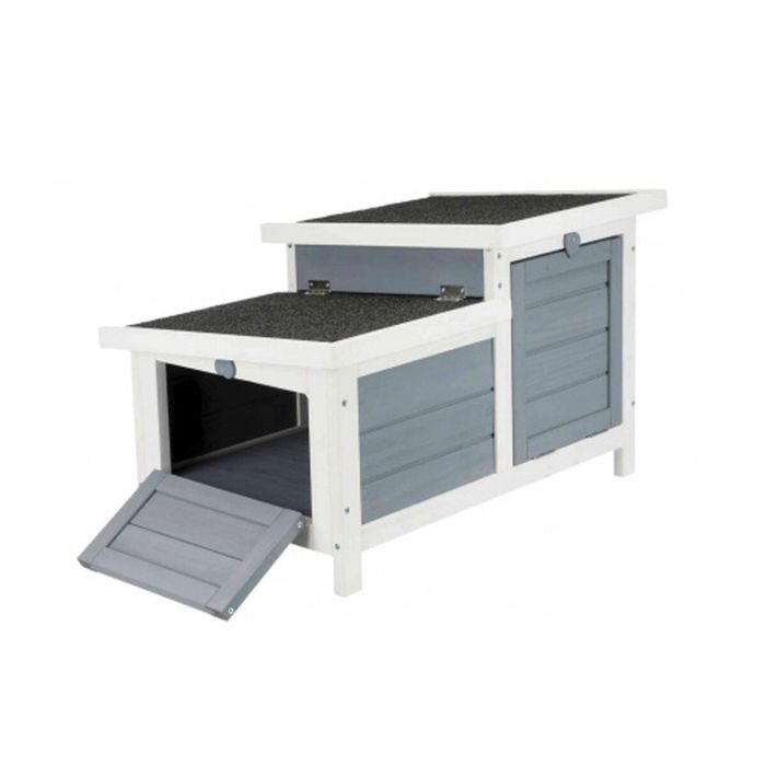 Caseta Trixie 62390 70 x 43 x 45 cm Conejo Madera Blanco/Gris 1