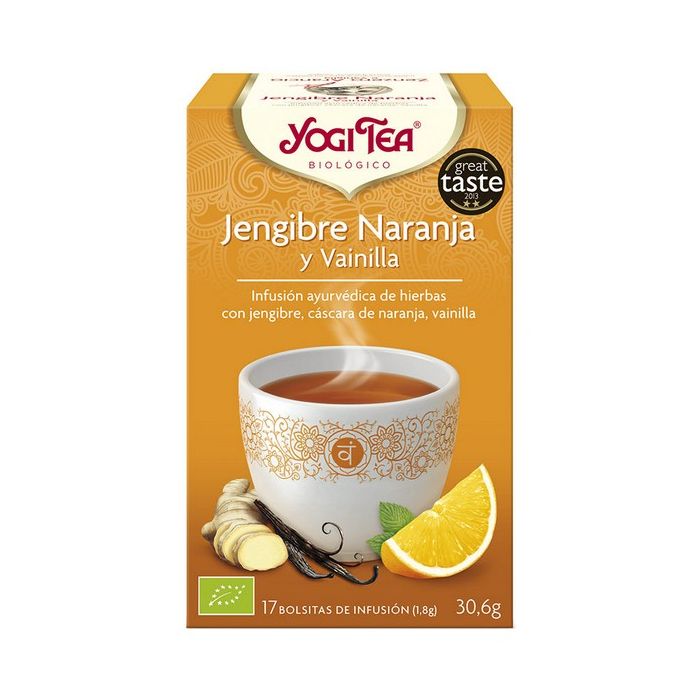 Infusión Yogi Tea Naranja Vainilla Jengibre (17 x 1,8 g)