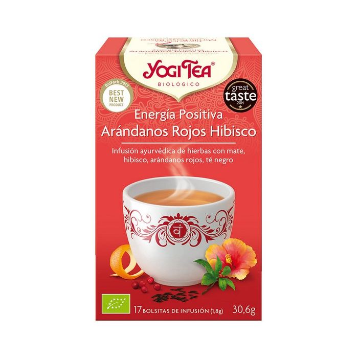 Infusión Yogi Tea Positive Energy Árandanos Hibisco (17 x1,8 g)