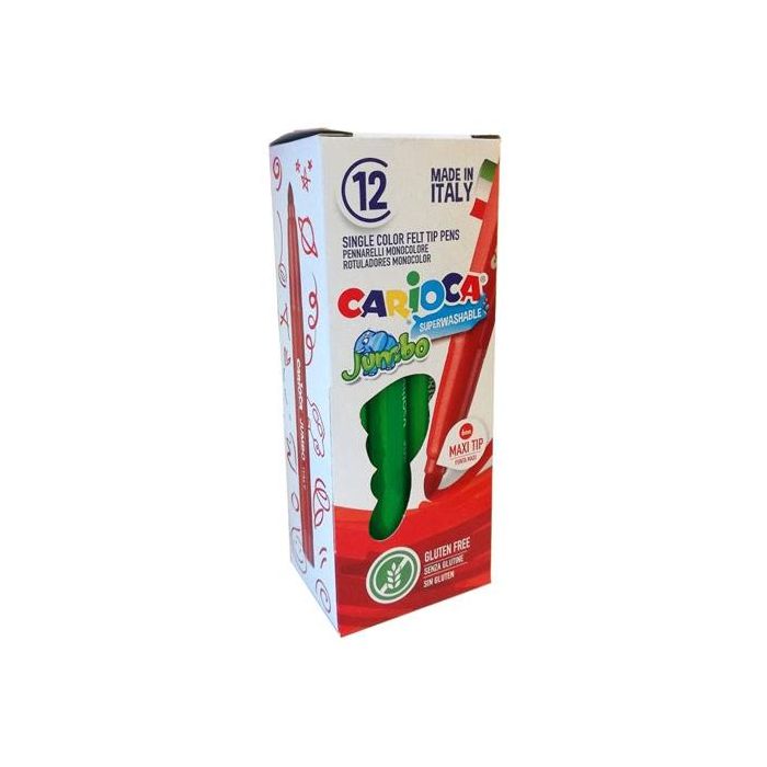 Carioca Rotulador Jumbo Punta Maxi Verde Caja 12 Ud