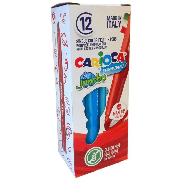 Carioca Rotulador jumbo punta maxi azul claro - caja de 12