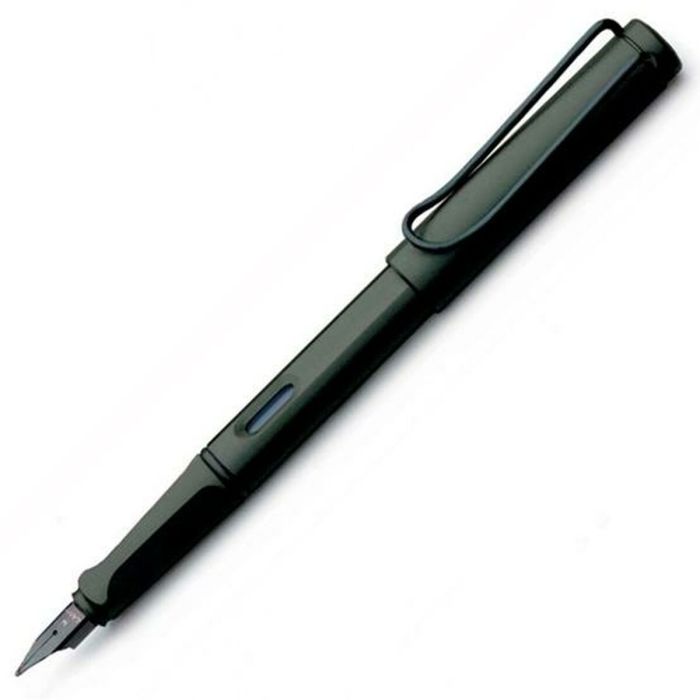 Lamy pluma estilográfica al-star black 071m punta media tinta azul color negro