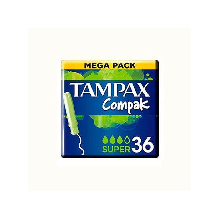 Tampax Compak tapones con aplicador super caja 38 unidades Tampax Compak tapones con aplicador super caja 38 unidades