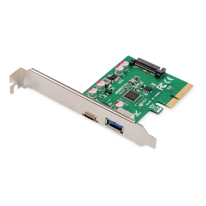 Tarjeta PCI Digitus DIGITUS Tarjeta PCIe, USB Type-C™ + USB-A