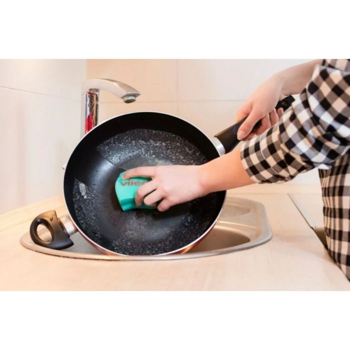 Estropajo Vileda Glitzi Pur Active Verde Poliuretano 60 x 4 x 90 cm (2 Unidades) 2