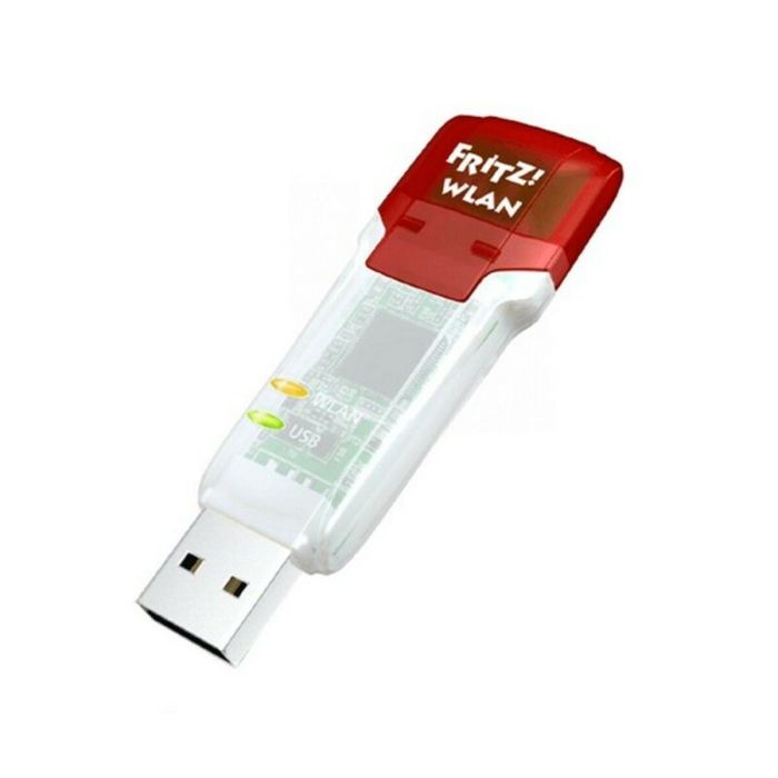 Tarjeta de Red Wifi Fritz! AC860 5 GHz 866 Mbps USB Transparente Rojo
