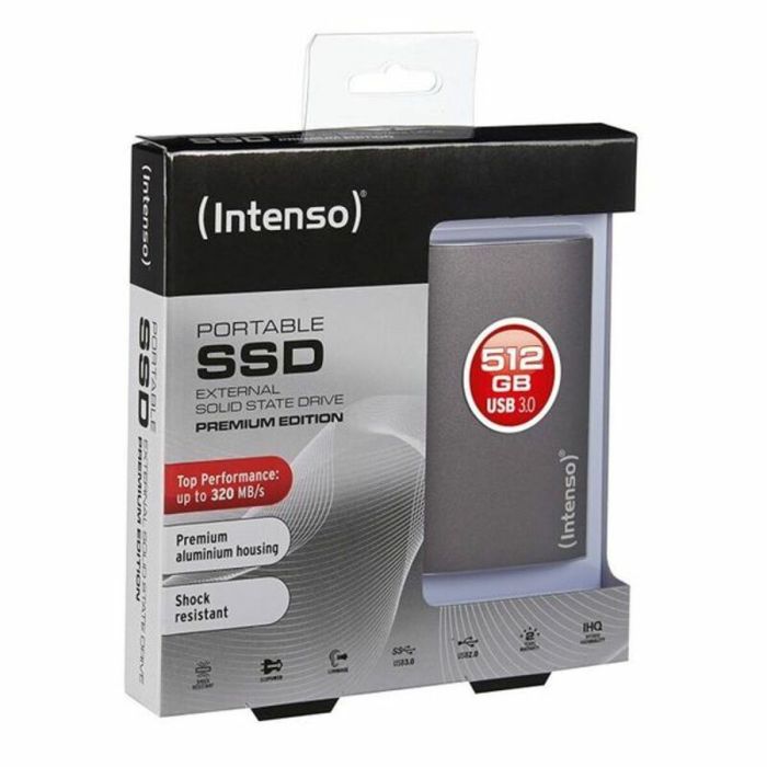 Disco Duro Externo INTENSO 3823440 256 GB SSD 1.8" USB 3.0 Antracita 1