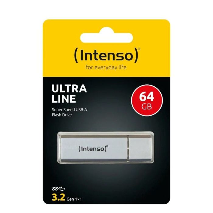 Memoria USB INTENSO 3531490 64 GB 2 Unidades Plata 1