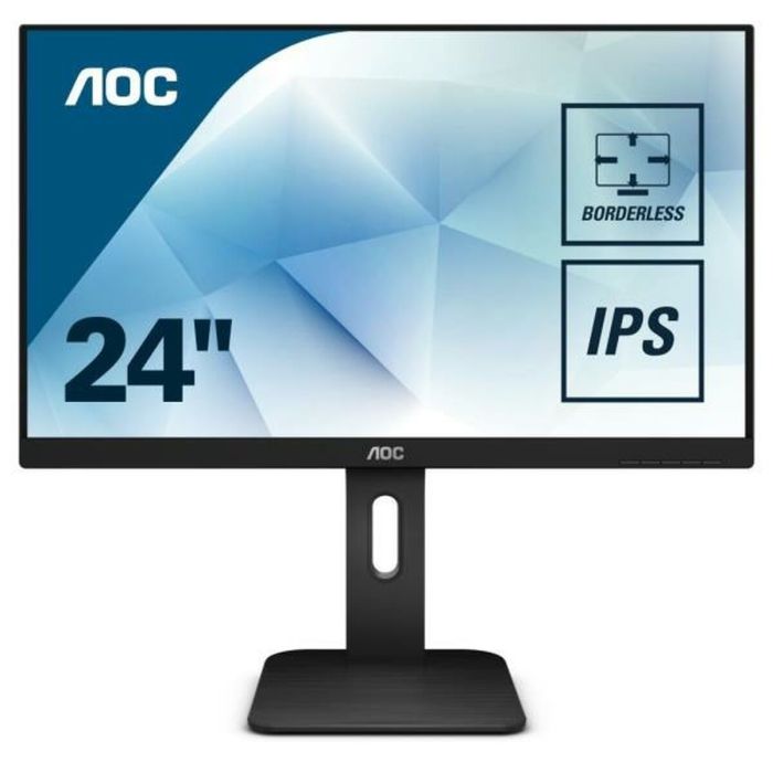 AOC X24P1 Monitor profesional de 24" (61cm) WUXGA IPS 1920x1200, 4ms, HDMI, DisplayPort, DVI, VGA, USB, Altavoces, Pivot, VESA, Negro