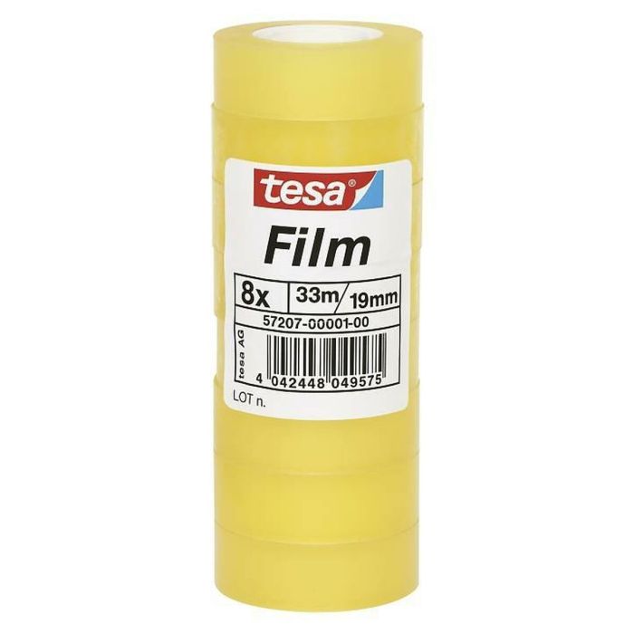 Tesa Film Cinta Adhesiva Transparente Standard Shrink Tower Rollo 19 mm X 33M Torre 8 Ud