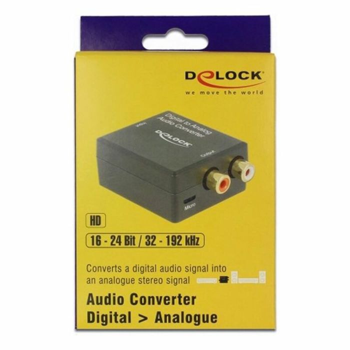 Convertidor de Audio DELOCK Toslink - RCA Negro 1