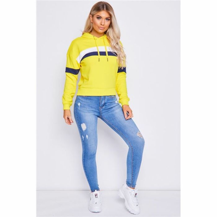 Sudadera con Capucha Mujer Fila Ella Amarillo 1