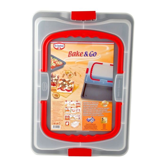 Rustidera Dr. Oetker Bake & Go Con Tapa Acero Plástico (29 x 42 x 4 cm) 2 Rustidera Dr. Oetker Bake & Go Con Tapa Acero Plástico (29 x 42 x 4 cm) 2