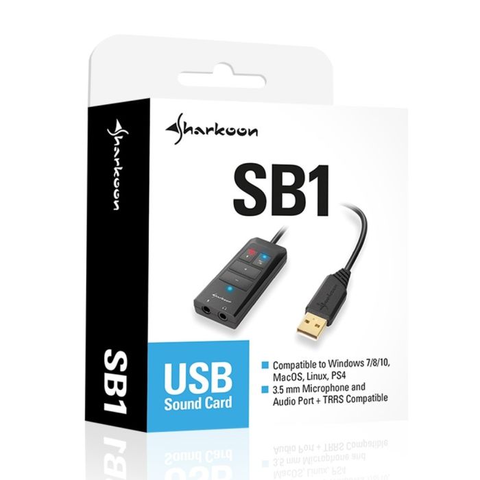 Tarjeta de Sonido USB Sharkoon SB1