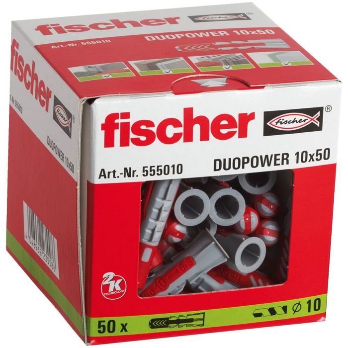 Tacos Fischer Duopower 555010 50 Piezas 10 x 50 mm 1