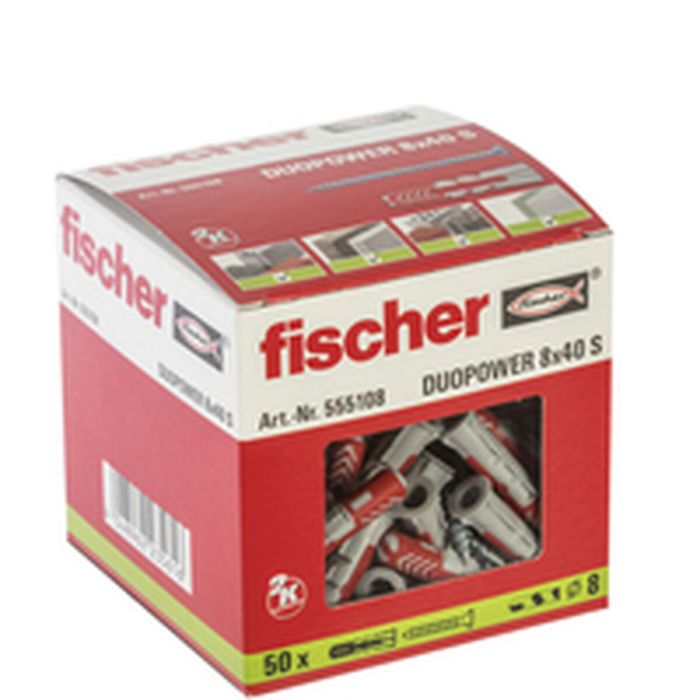Tacos y tornillos Fischer duopower 50 Tacos y tornillos (5,5 x 50 mm) 6